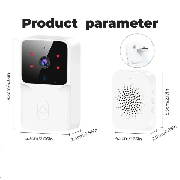 Wireless Doorbell Camera, Rechargeable 2.4G WiFi Smart Visual Doorbell, Home Security Doorbell with Night Vision & Voice Changing, Security System Monitoring - Image 7