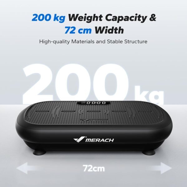 MERACH - Vibrationsplatte, Heimtrainingsgeräte, Lymphdrainagegerät, Ganzkörpertraining, Fitness-Vibrationsplattform - Image 2