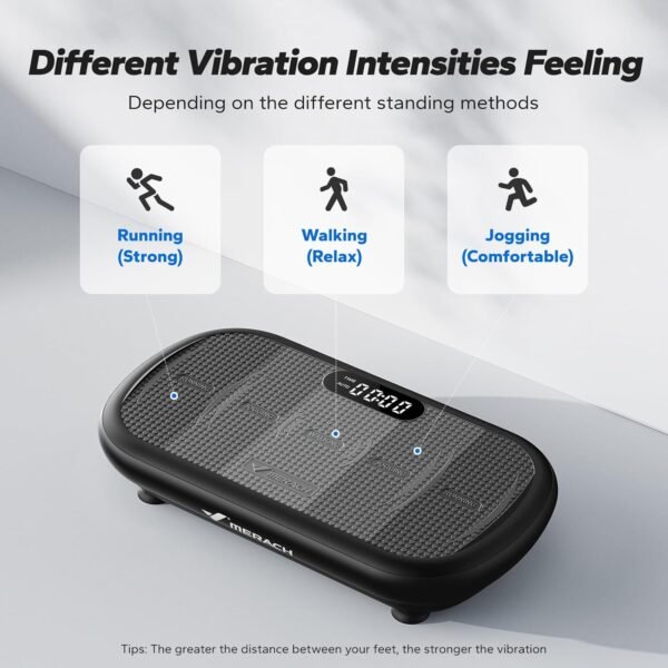 MERACH - Vibrationsplatte, Heimtrainingsgeräte, Lymphdrainagegerät, Ganzkörpertraining, Fitness-Vibrationsplattform - Image 6